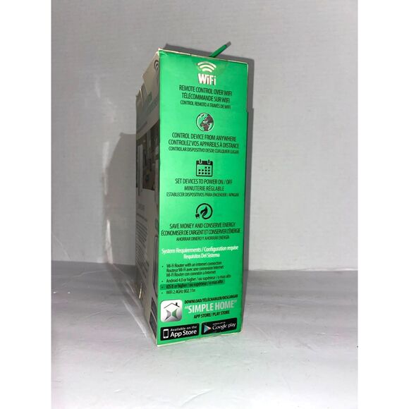 Simple Home Xtreme WiFi Smart Controll Wall Outlet Smart Plug Home Security - Picture 3 of 5